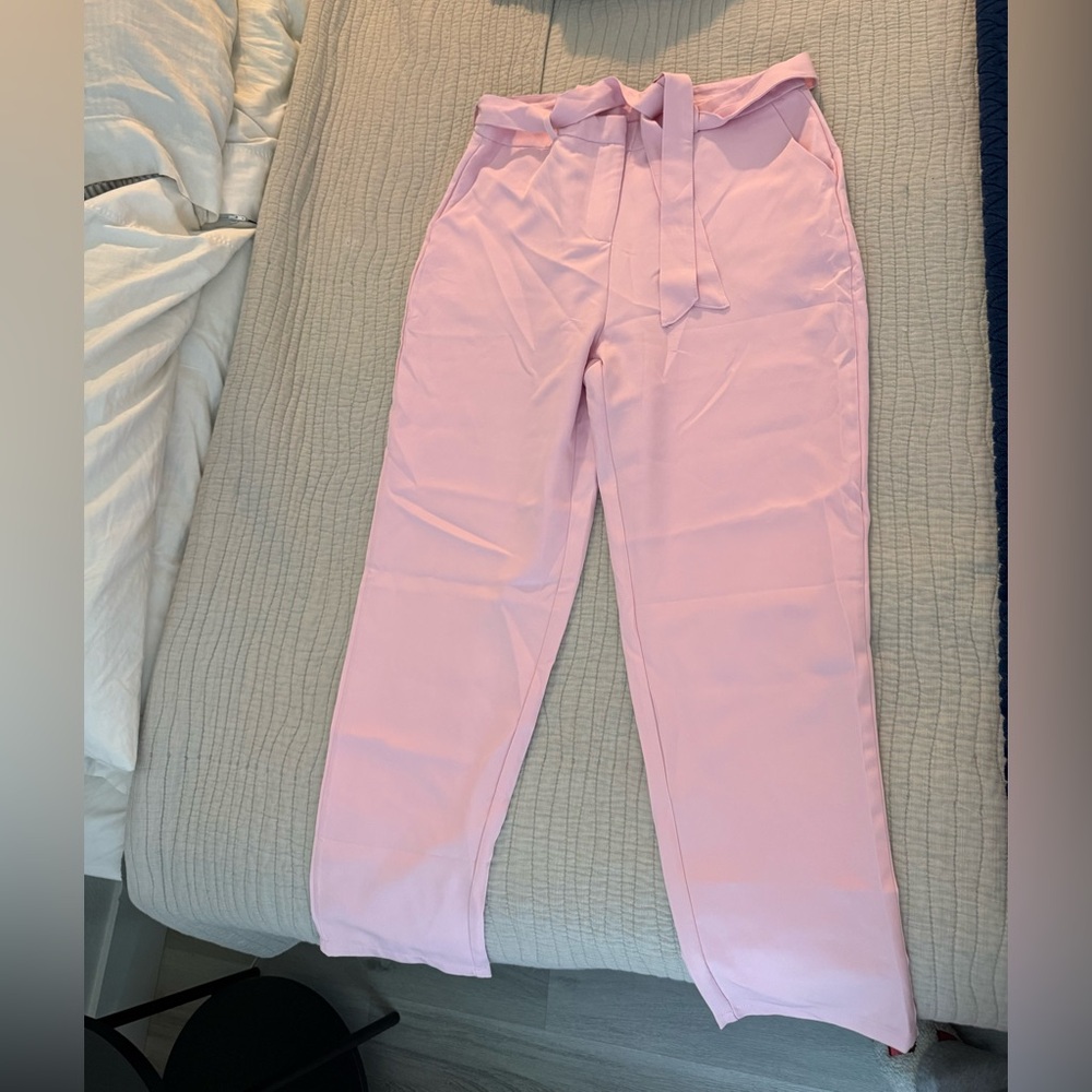 Elegant Light Pink Women's Pant Trousers